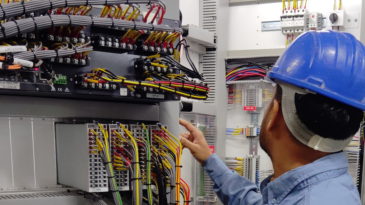 Montagem de painel elétrico de comando para automação industrial